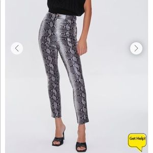 Snake print pants